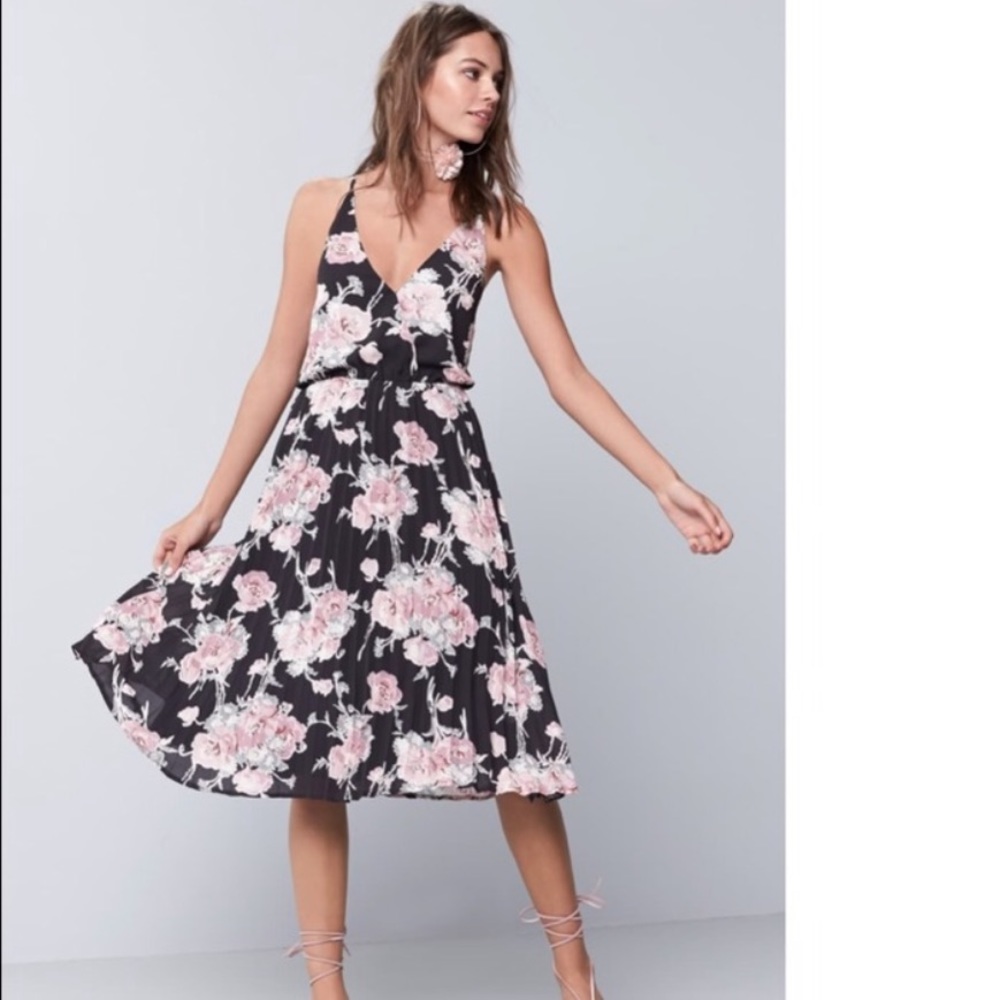 Leith midi floral print dress